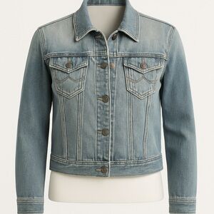 Old Navy Classic Denim Jean Jacket Women’s Size M – 100% Cotton Blue Wash